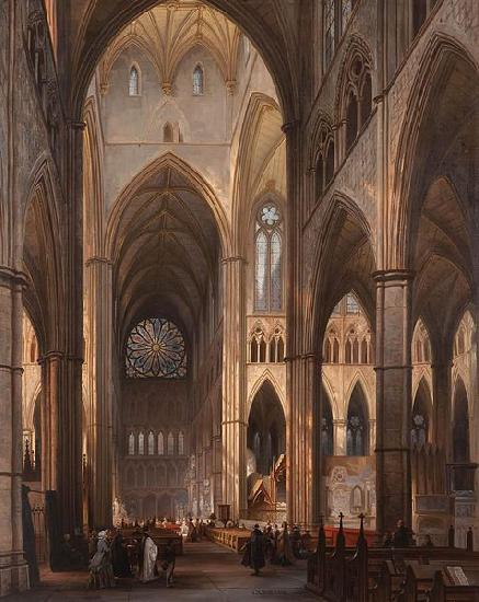 Victor-Jules Genisson Interior of Westminster Abbey oil painting image